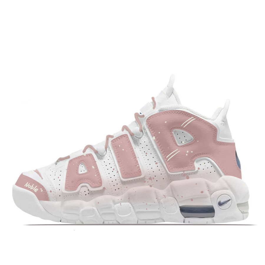 Nike Nike Air More Uptempo Powder Glutinous Star Cluster Mid top Vintage Basketball Shoes Women's Pastel Pink