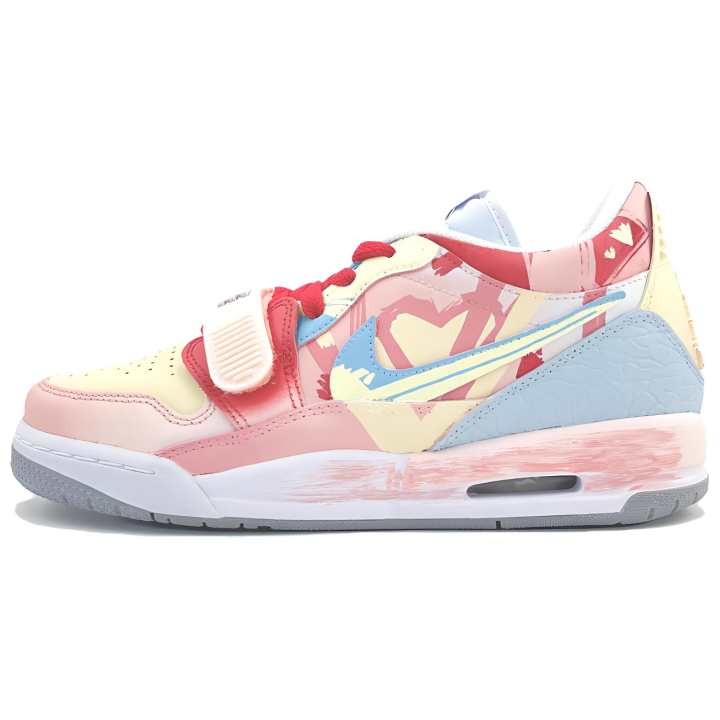 Jordan Jordan Legacy 312 Heart Entrance Ticket, Heartbeat Moment 520 Graffiti, Versatile Textile, Leather