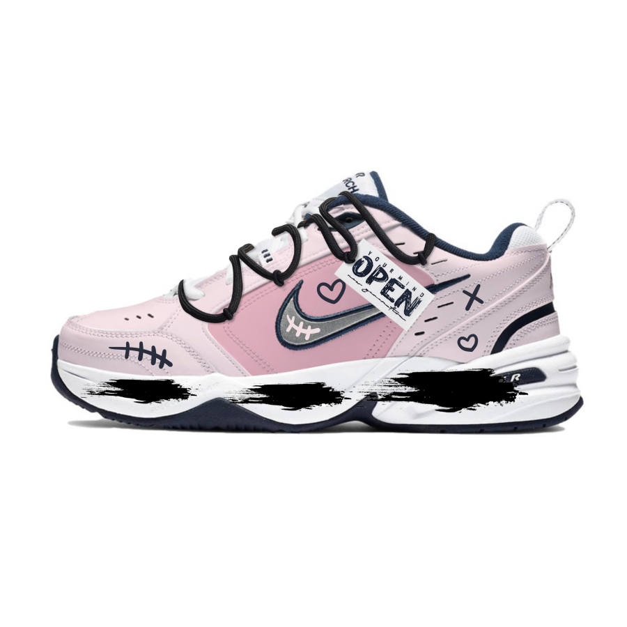 Nike Nike Air Monarch 4 Heartbeat Rose Slip Resistant Abrasion Resistant Low top Chunky Sneakers Unisex White Pink