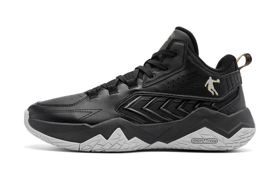 QIAODAN City Hero Mid top Basketball Shoes Men's Black