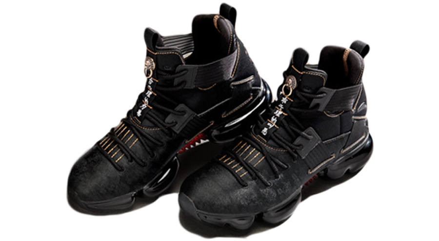 Anta Non slip Lightweight High top Basketball Shoes Men's Black