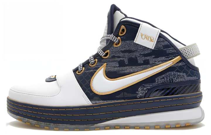 Nike Nike Lebron 6 Akron Mid top Basketball Shoes Men's Blue White