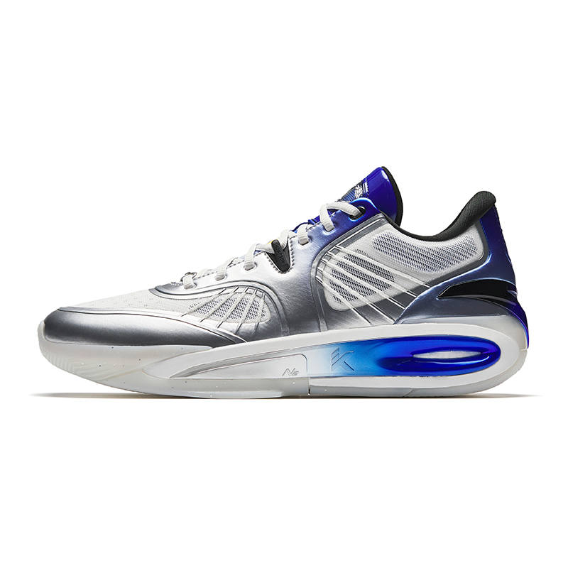 Anta KT10 Cushioning Slip Resistant Abrasion Resistant Low top Basketball Shoes Men's White Silver