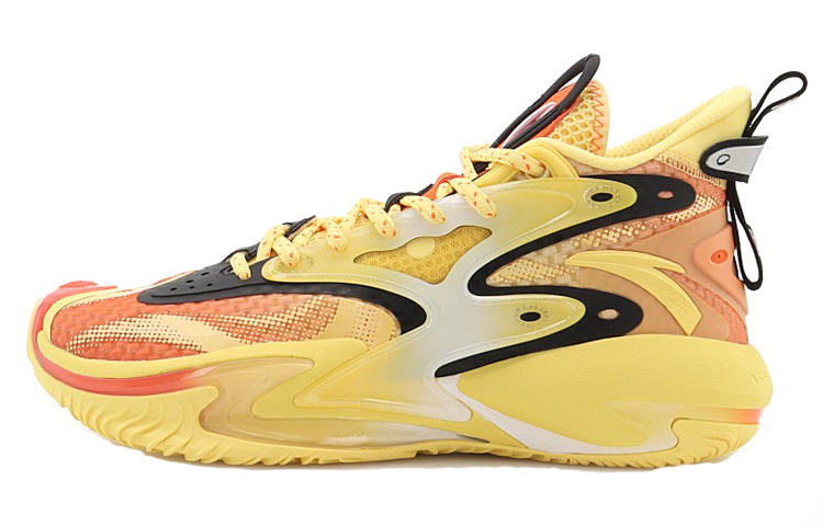 Anta Berserk 3 Fabric Abrasion Resistant Breathable High top A Flashedge Basketball Shoes Men's Yellow Red