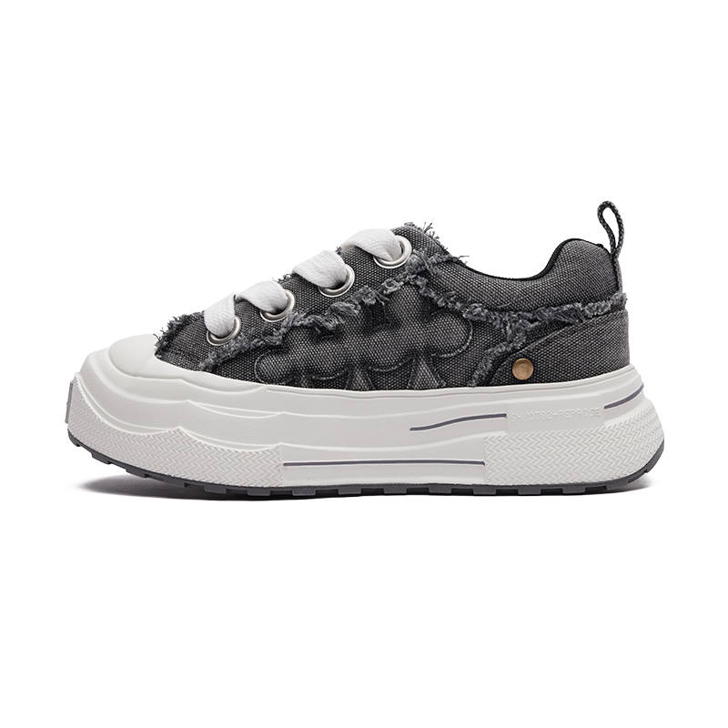 SHOOT BRAND Low top Canvas Shoes Unisex Denim Gray