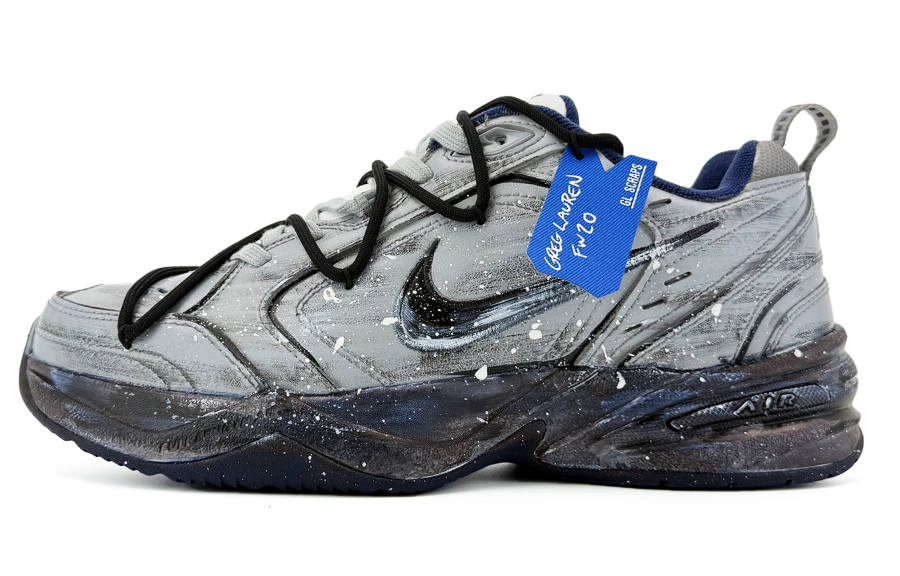 Nike Nike Air Monarch 4 Suixin, Xingji Through Blue Flag Soldier Cushioning Abrasion Resistant Low top Chunky Sneakers Men's
