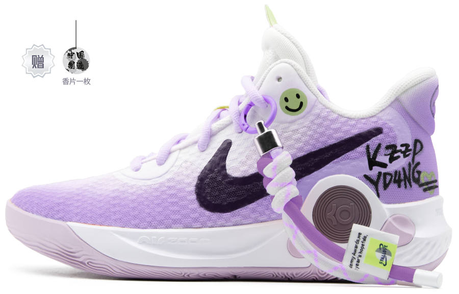 Nike Nike KD Trey 5 IX Low top Vintage Basketball Shoes Men's White Purple