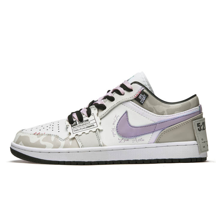 Jordan Jordan Air Jordan 1 Da Vinci Custom, Love Confession Book, Take Your Time Slip Resistant Abrasion Resistant