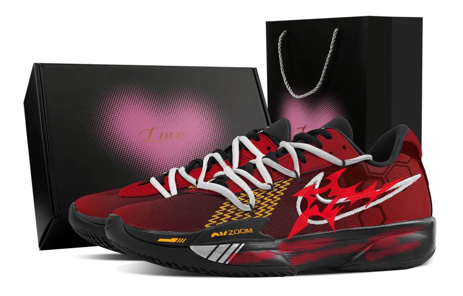 Nike Nike Air Zoom G.T. Cut Academy Evangelion 02 Heart Box Lightweight Low top Basketball Shoes Men's Red