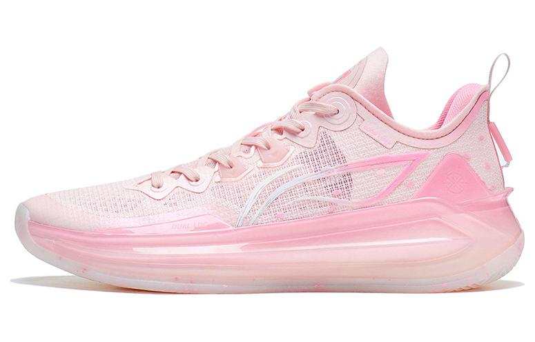 Li-Ning Li Ning Liren 3 V2 Peach Blossom Wine Abrasion Resistant Breathable Low top Basketball Shoes Men's New Light Pink