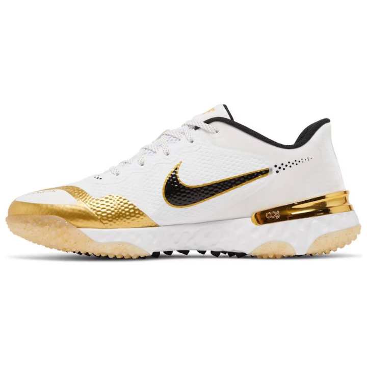 Nike Nike Huarache Elite 3 Turf Cushioning, Wear Resistant Low top Training Shoes Men's White Gold