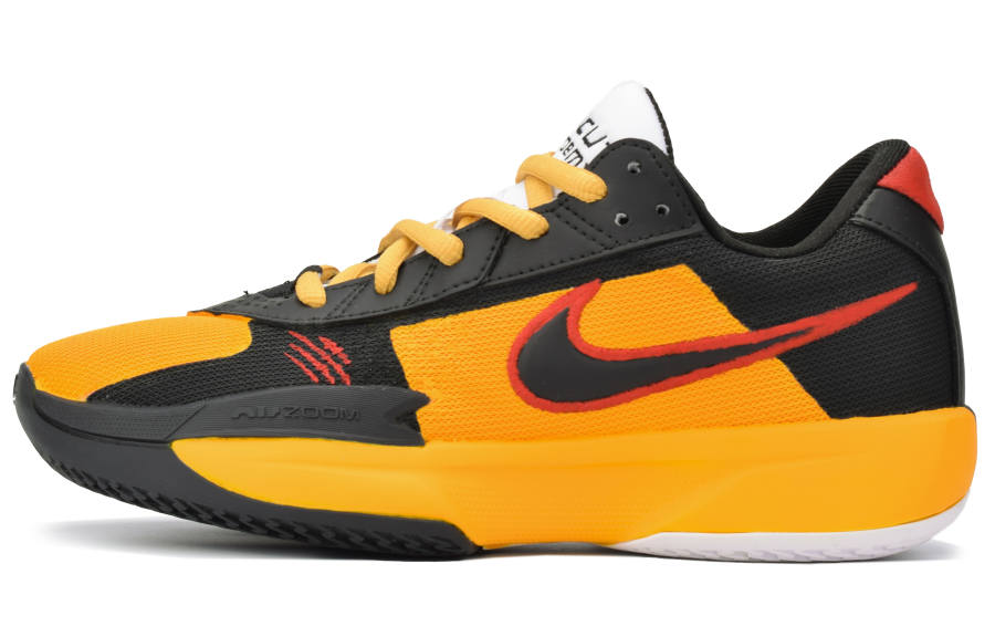 Nike Nike Air Zoom G.T. Cut Academy Bumblebee Slip Resistant Low top Basketball Shoes Unisex Black Red Yellow