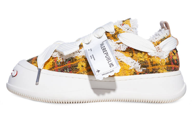 SMILEREPUBLIC Abrasion Resistant Low top Canvas Shoes Women's Orange