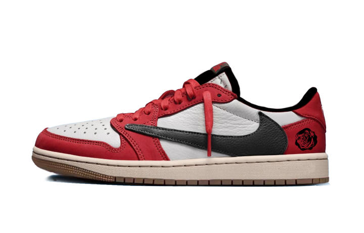 Jordan Travis Scott x Jordan Air Jordan 1 Travis Scott X AJ1 Low Collaboration Cushioning Abrasion Resistant Breathable