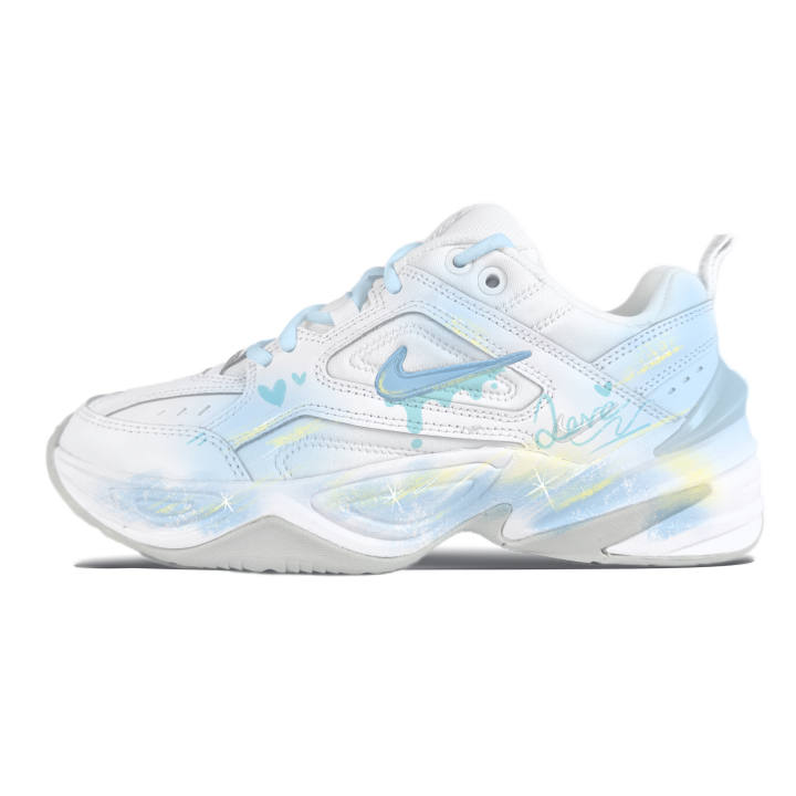 Nike Nike M2K Tekno Dreamy Island Abrasion Resistant Breathable Low top Chunky Sneakers Women's White