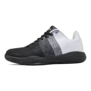 VOIT Basketball Shoes Men's Low Top Black/Ice White