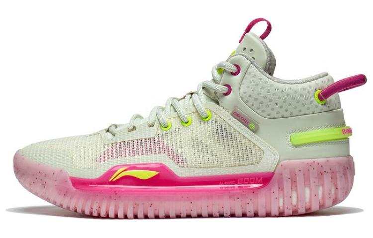 Li-Ning Li Ning Badfive 3 Comfortable Slip Resistant Mid top Basketball Shoes Men's Cream White