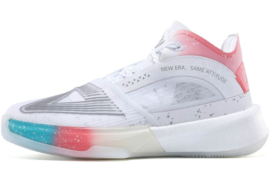 PEAK Surfing The Big Triangle 1.0 Taichi Ice Cream Mid top Basketball Shoes Women's All White