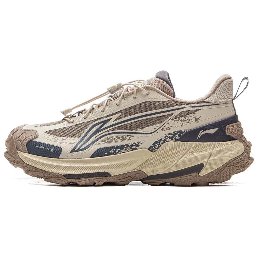 Li-Ning Li Ning Outdoor CF Tracing Cushioning Low top Outdoor Hiking Shoes Unisex Taupe