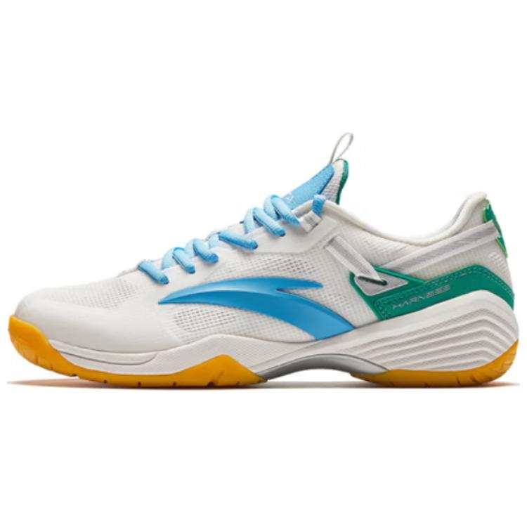 Anta Mesh Cushioning Low top Badminton Shoes Men's White Blue