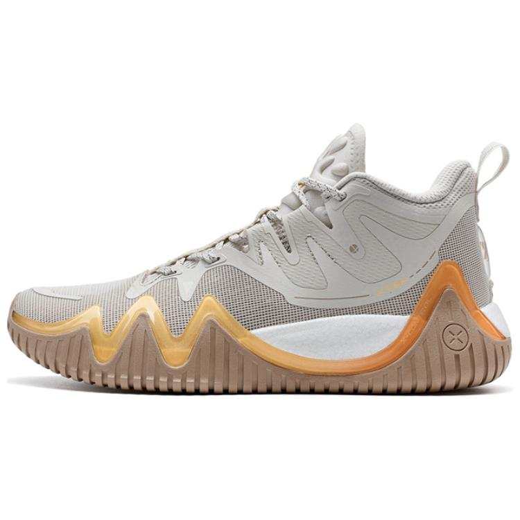 XTEP Abrasion Resistant Rebound High top Basketball Shoes Men's Brown Orange