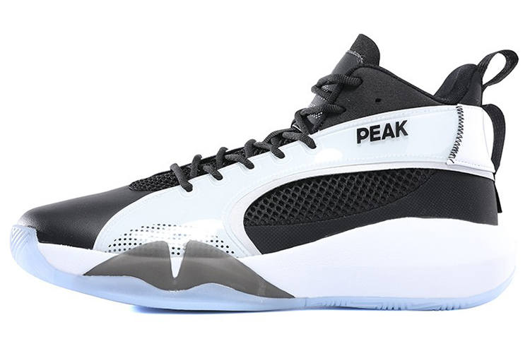 PEAK Textile, Synthetic Leather Cushioning Slip Resistant Abrasion Resistant Breathable High top Basketball Shoes Men's