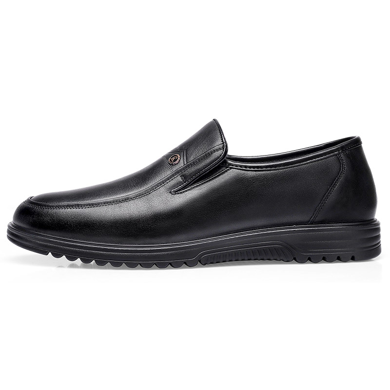 QIANGREN 3515 Casual Leather Shoes Men's Black