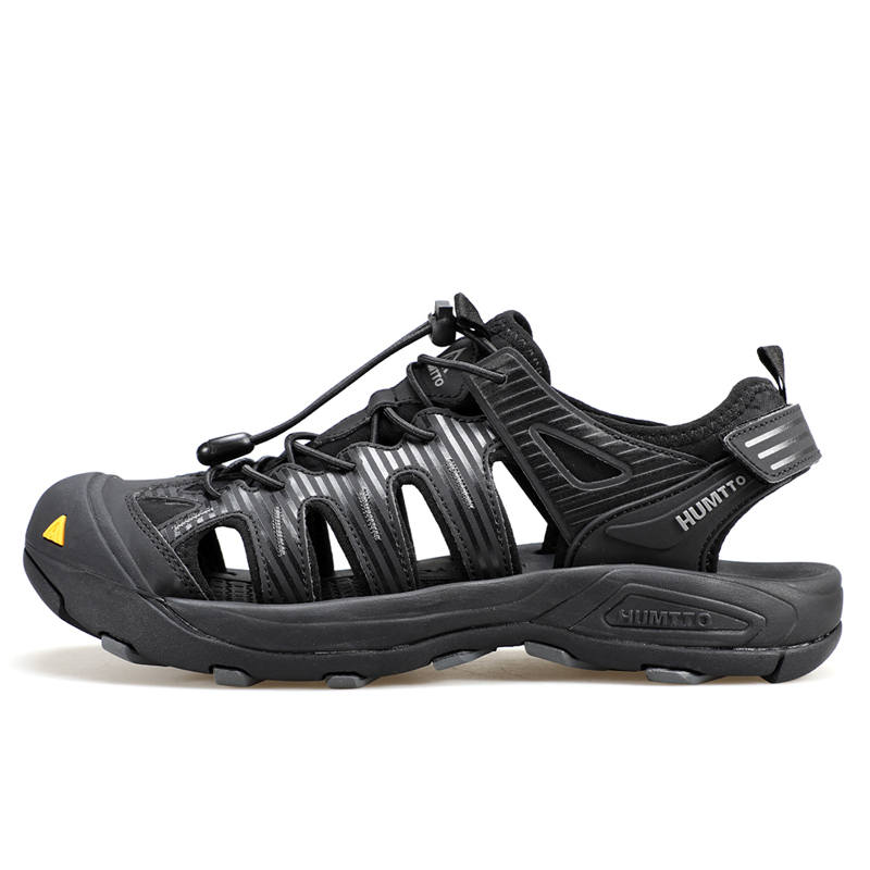 HUMTTO Fabric Beach Sandals Men's Black