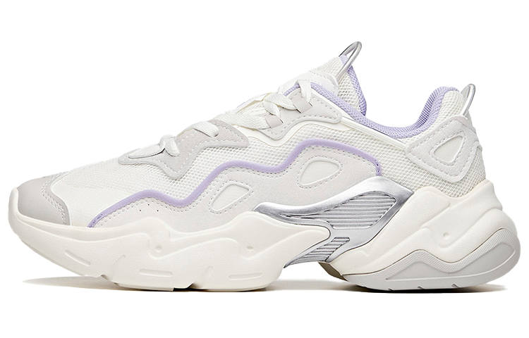 ANTA Chunky Sneakers Women's Low Top Ivory White/Shade 1 Gray