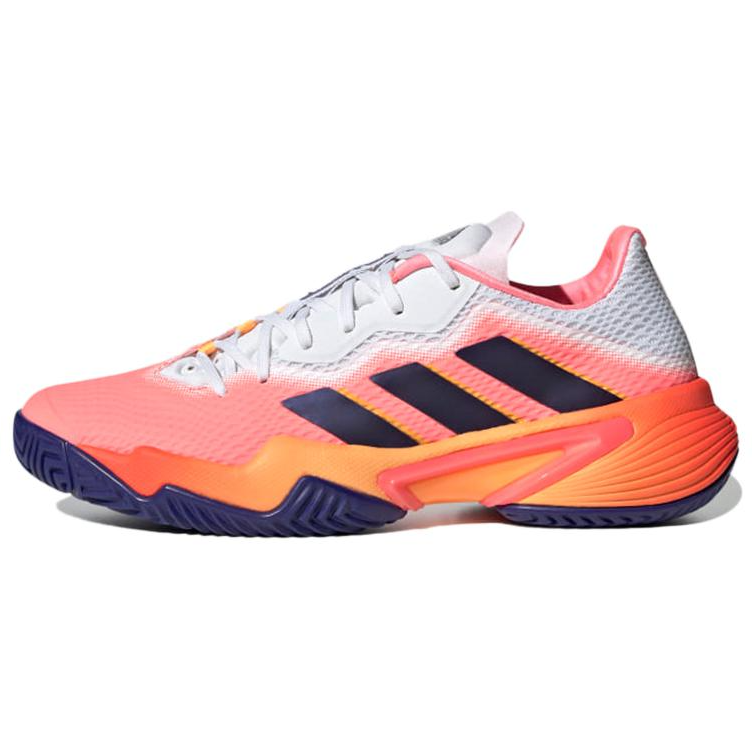 Adidas Adidas Barricade Tennis Slip Resistant Abrasion Resistant Low top Tennis Shoes Women's White Red