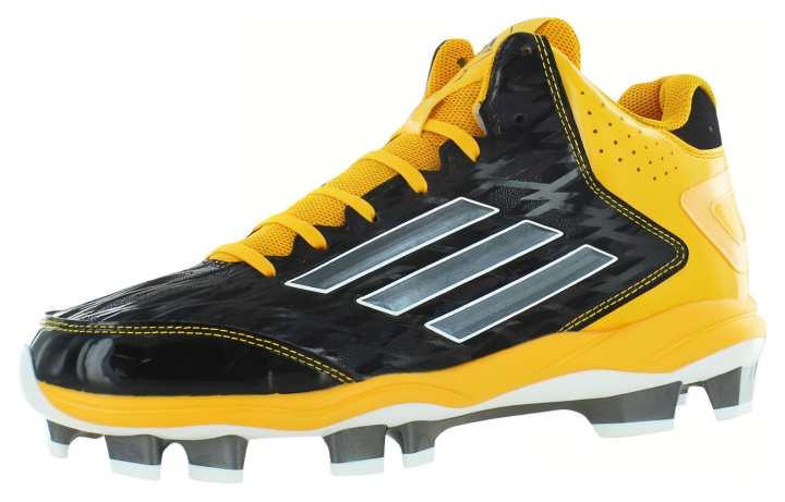 Adidas Adidas PowerAlley 2 Baseball Cleats Style 'Black Yellow'