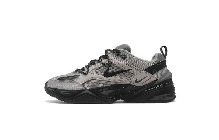 Nike Nike M2K Tekno Abrasion Resistant Low top Chunky Sneakers Unisex Black Gray