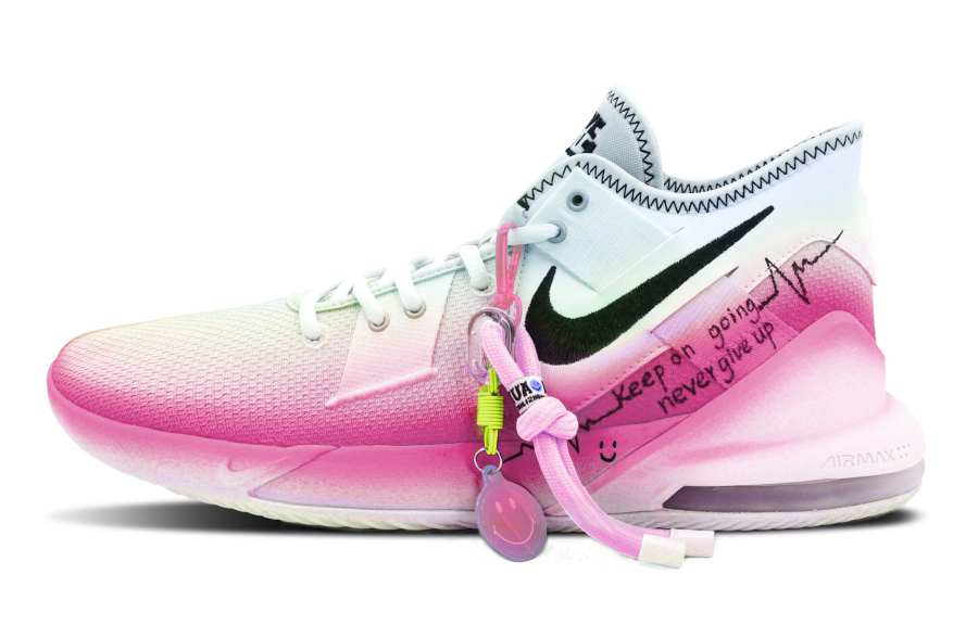 Nike Nike Air Max Impact 2 Cushioning Slip Resistant Abrasion Resistant Mid top Basketball Shoes Men's Pink