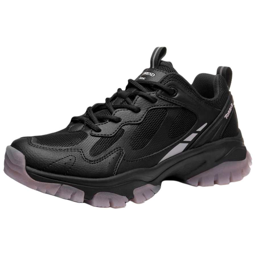 TOREAD Comfortable And Trendy Slip Resistant Abrasion Resistant Low top Hiking Shoes Women's Black Purple