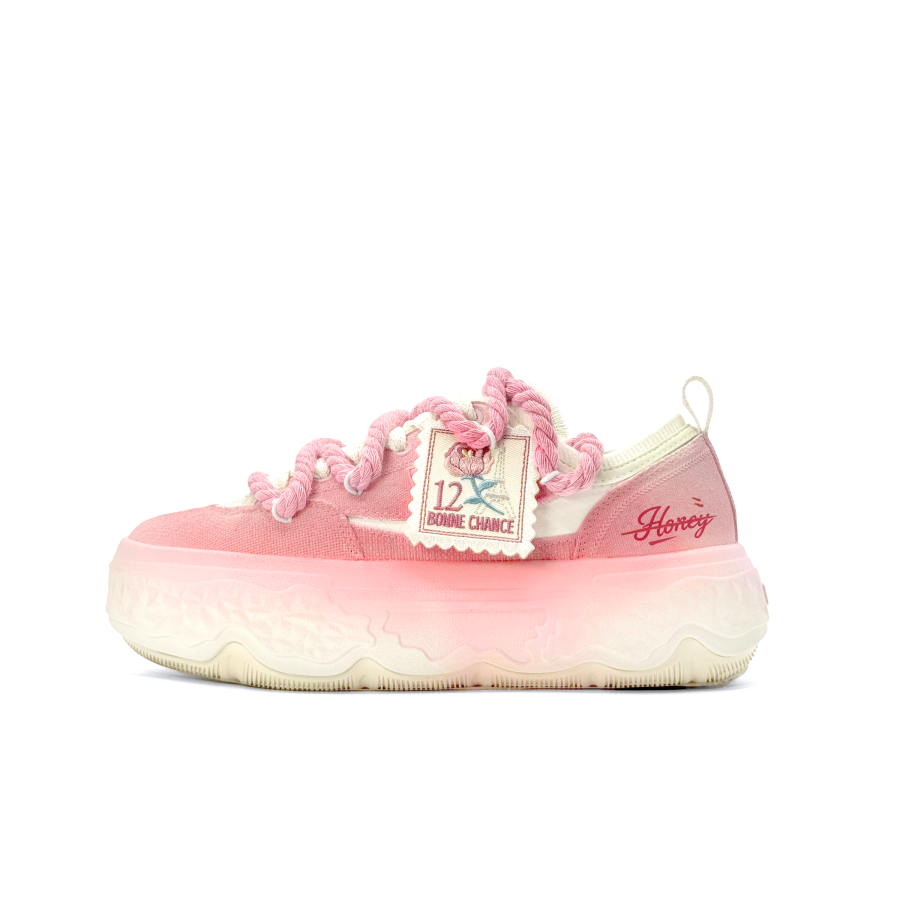 FILA ROCK Soft Dream Sweetheart Slip Resistant, Abrasion Resistant, Breathable, Height Increasing Low top Canvas Shoes
