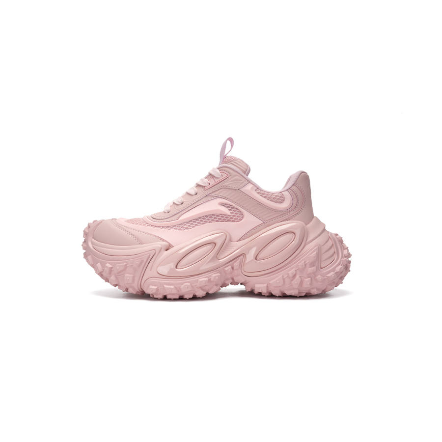 BAIFENHAO Slip Resistant Abrasion Resistant Slip Resistant Abrasion Resistant Low top Chunky Sneakers Women's Pink