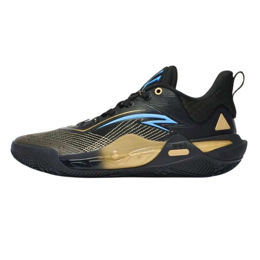 Anta Cushioning Abrasion Resistant Cushioning, Wear Resistant Low top Basketball Shoes Men's Black