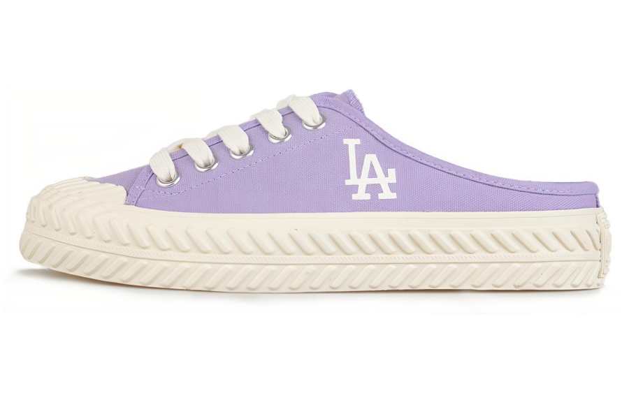 MLB Playball Mule Mules Slip Resistant Abrasion Resistant Low top Canvas Shoes Unisex Violet