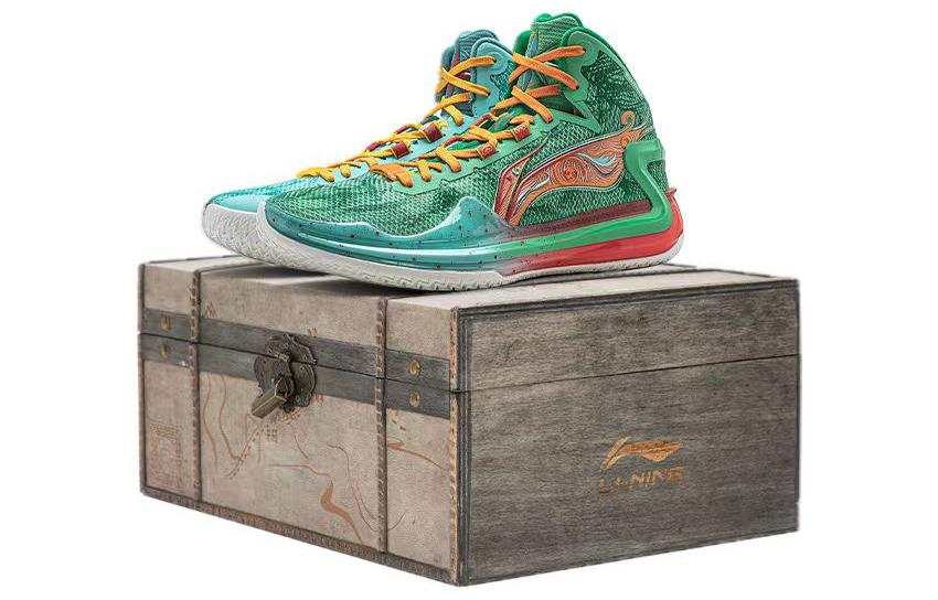 Li-Ning Li Ning Liren 4 Basketball Shoes Unisex High Top Jade Frost Green/Pure Blue
