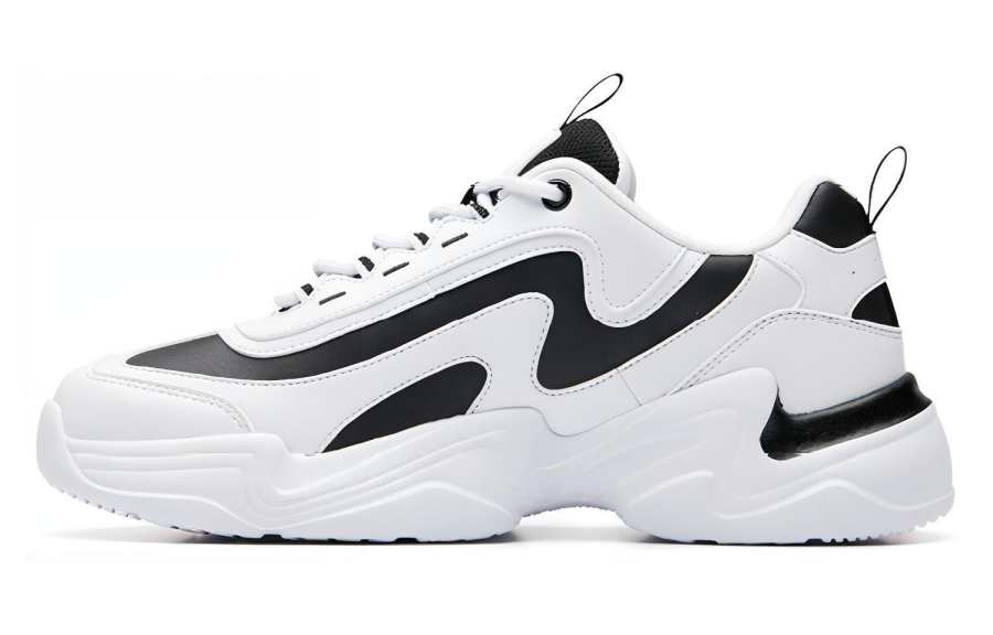 Anta Classic Cushioning Slip Resistant Low top Chunky Sneakers Men's White Black