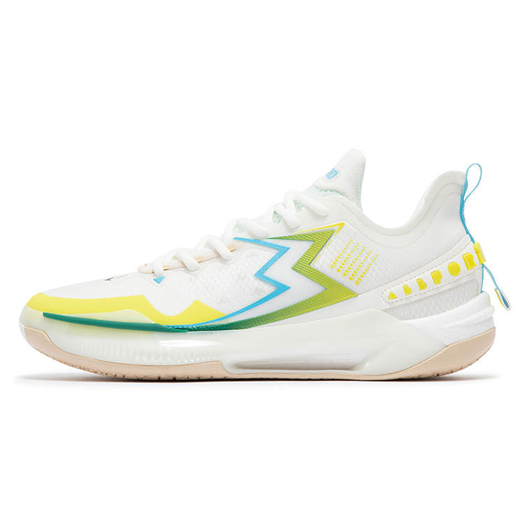361° BIG3 5.0 Quick PRO Basketball Shoes Men's Low Top Feather White/Malt Light Brown