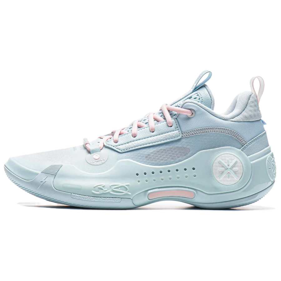 Li-Ning Li Ning Way Of Wade 10 Low Cushioning Slip Resistant Abrasion Resistant Low top Basketball Shoes Men's Gray Pink
