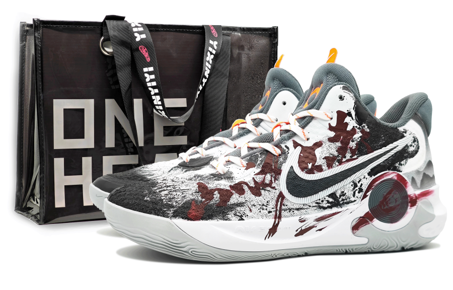 Nike Nike KD Trey 5 IX Slip Resistant Abrasion Resistant Mid top Basketball Shoes Unisex Red Black