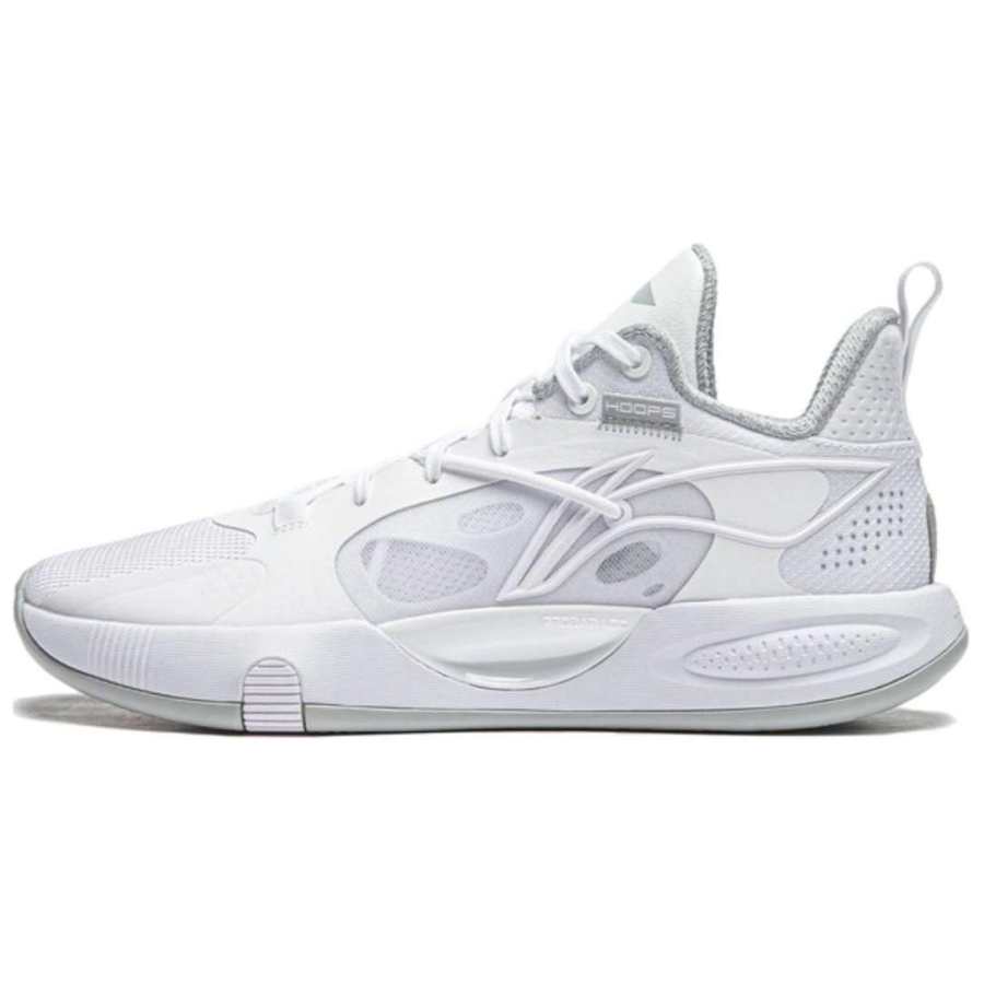 Li-Ning Li Ning Cushioning Abrasion Resistant Low top Basketball Shoes Men's White