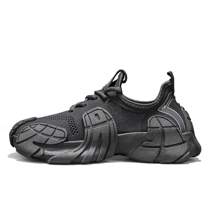 Binary Binary Abrasion Resistant Slip Resistant Abrasion Resistant Slip Resistant Low top Chunky Sneakers Men's Gray
