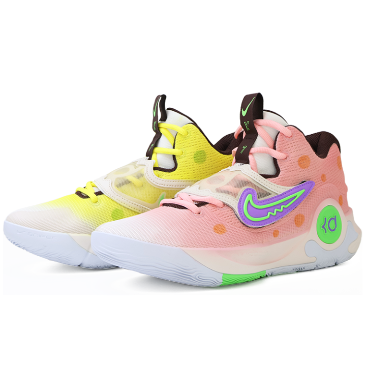 Nike Nike KD Trey 5 X Abrasion Resistant Mid top Basketball Shoes Men's Pink Yellow Mismatched