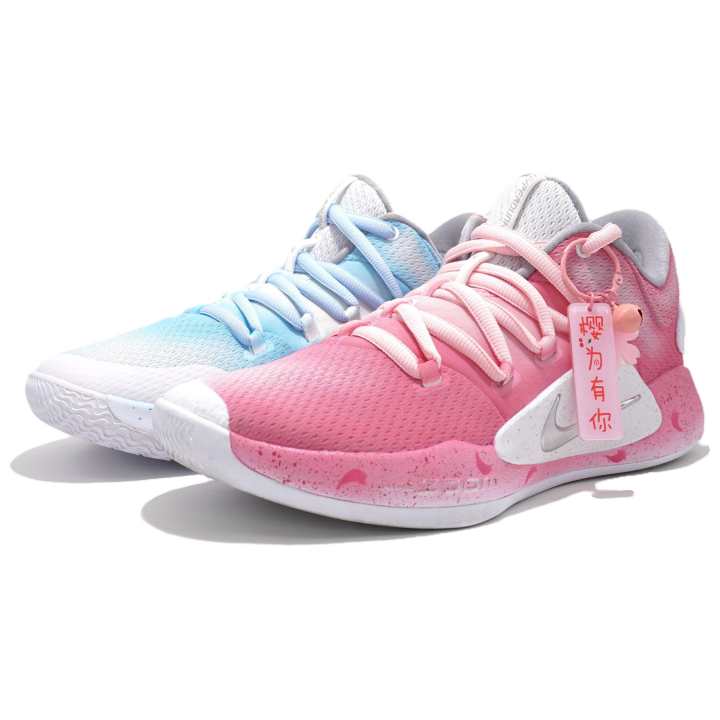 Nike Nike Hyperdunk X White Prue Platinum Cherry Blossom Splendor Mismatched Cushioning Slip Resistant