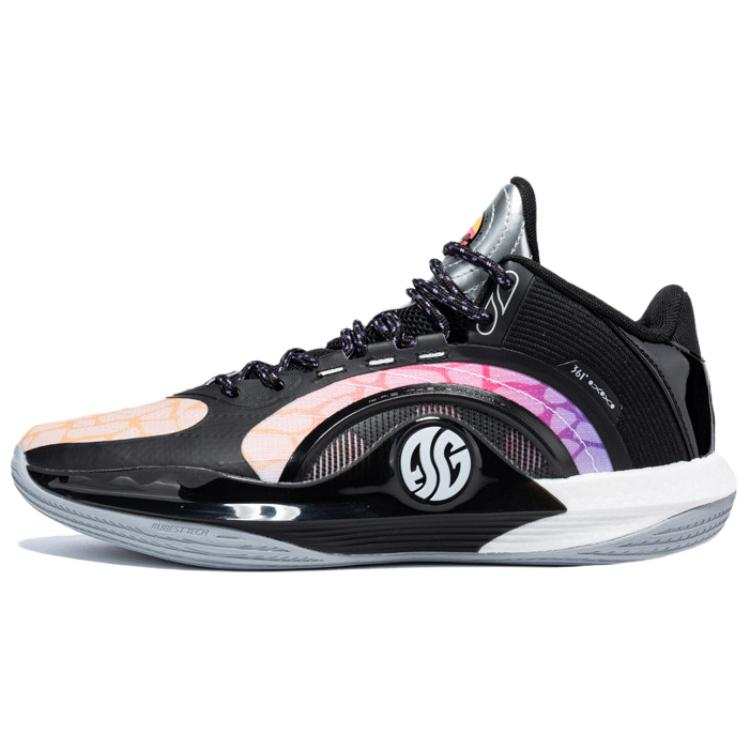 361° Mesh, Synthetic Leather Wear resistant And Lightweight Low top Basketball Shoes Men's Black Purple