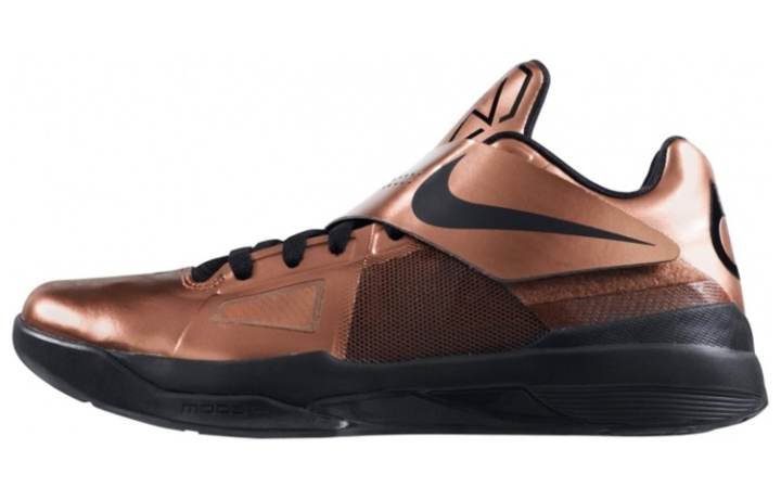 Nike Nike KD 4 Copper Christmas Pu Cushioning Low top Performance Basketball Shoes Men's Copper