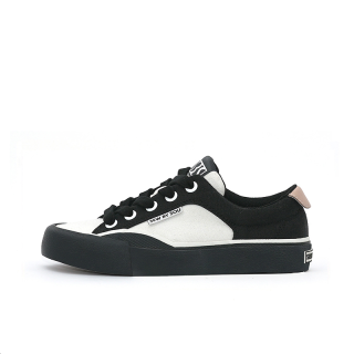 SEW BY SOU NFS Vintage Slip Resistant Abrasion Resistant Low top Canvas Shoes Unisex Black White
